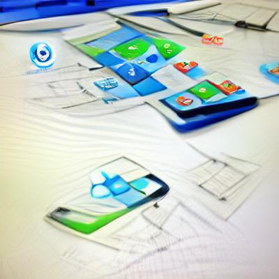 representación de diseño de aplicaciones móviles